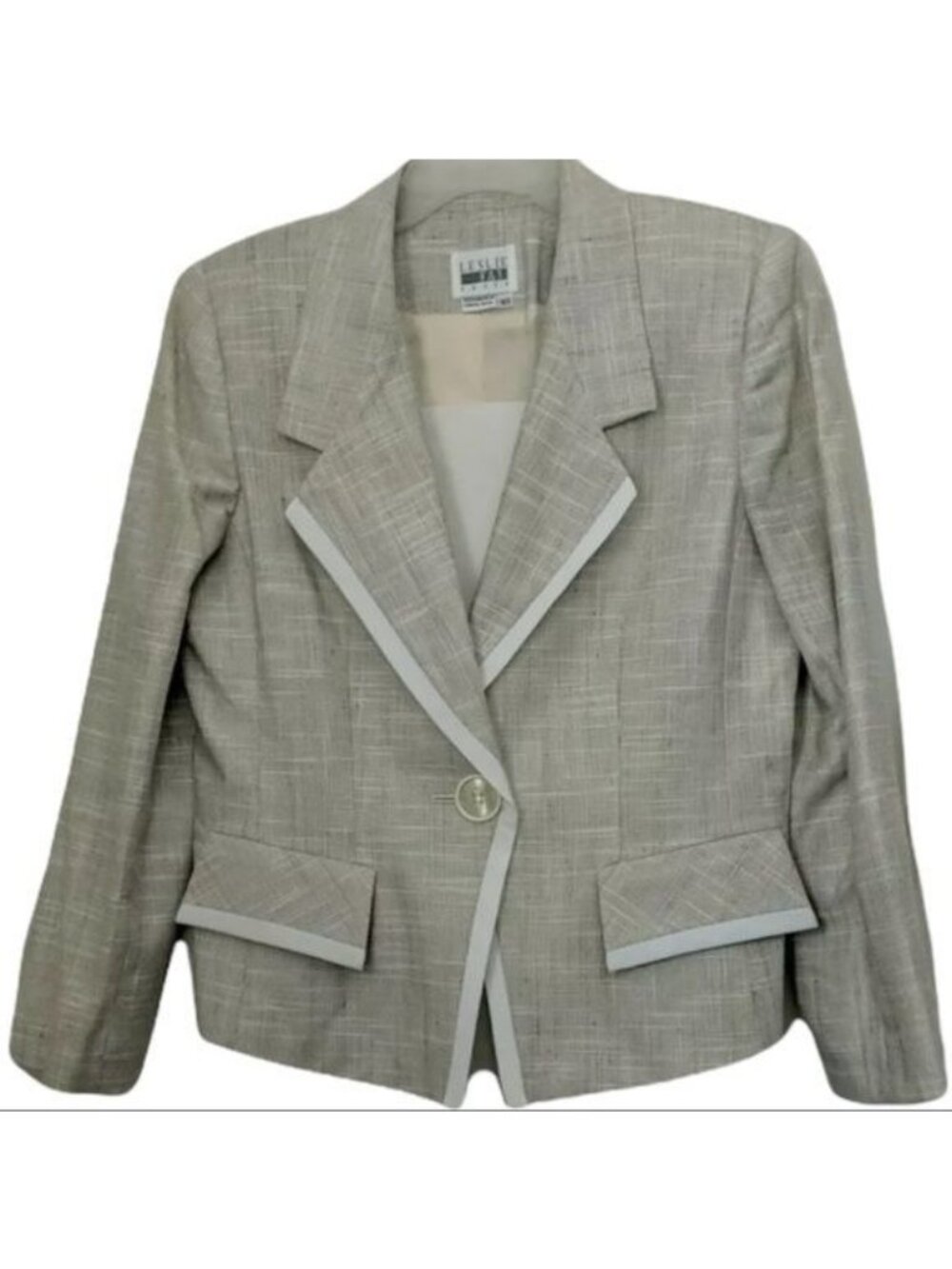 Leslie Fay Beige Blazer Women's 10 NWT vintage 80s coastal power dressing office